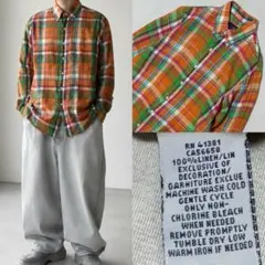 00s Ralph Lauren リネン ブロード マドラス チェック シャツのサムネイル