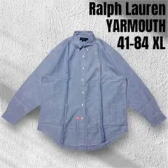 美品 Ralph Lauren ラルフローレン シャンブレーBDシャツ XL~青