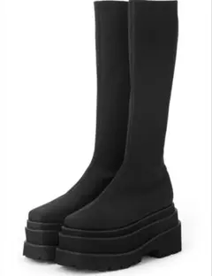 GRL ストレッチフラット厚底ロングブーツ[gd1586]