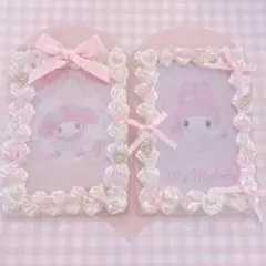 ホイップデコトレカケース硬質カードケースピ ンクリボン♡２枚セット♡B8サイズ♡