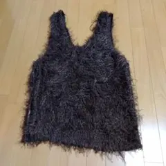 ブラウン フリンジ ベスト Fサイズ