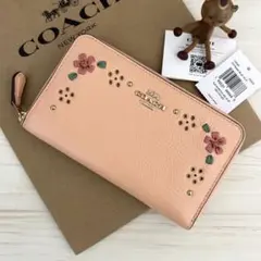 百貨店品！上質レザー 折り財布 新品　COACH　コーチ 長財布