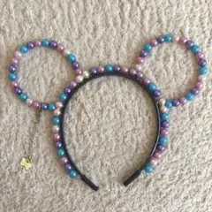 ディズニーカチューシャ　ビーズデザイン