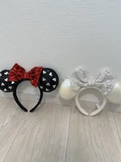 ミニーマウス カチューシャ2点セット