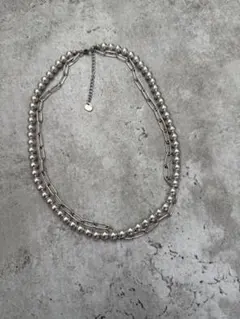 ーsilver shell pearl necklaceー　サージカルステンレス