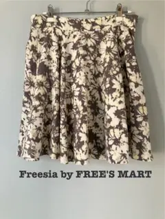 美品✨FREE'S MART 花柄 フレアスカート M 膝上丈 半面ウエストゴム