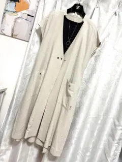 【美品】ayane *麻レーヨンロングジレのサムネイル