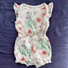 【2点セット】GAP 花柄　ロンパース90cm 18-24ヶ月 セットアップ