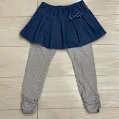 ホットビスケッツ　スカート付きレギンスセット グレー・ネイビー
