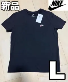 【新品】NIKE レディース Tシャツ ワンポイント 黒 Lサイズ