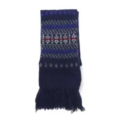 PENDLETON USA製 ノルディック バージンウール マフラー ネイビーのサムネイル