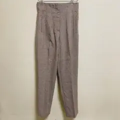 ZARA ザラ　茶色　ブラウン　チェック柄 スラックス XS