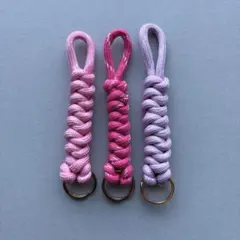 編みパラコードストラップパーツ3個セット