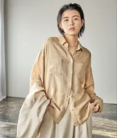 BAYFLOW 簡単ブラウジング仕様リネンシャツ