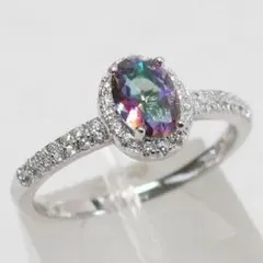 ＜新品＞925シルバー 1Ct ミスティック トパーズ 16号 リング