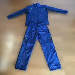 アシックスネイビー ウインドブレーカー上下セット ジャケットパンツSサイズ