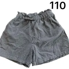 ユニクロ　110cm ギンガムチェック　ショートパンツ