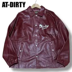 AT-DIRTY /アットダーティー/レザーコーチジャケットLサイズ　超美品 中古・古着通販】AT-DIRTY (アットダーティ) レザーコーチ