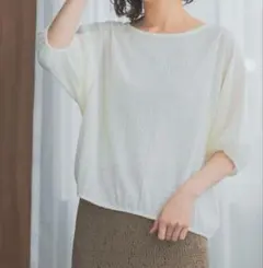 スタディオクリップ　シャーリングバルーンスリーブ　プルオーバー