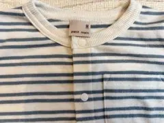 petit main ストライプ ロンパース カバーオール 80