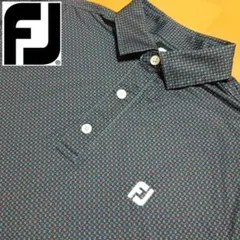 フットジョイ ゴルフウェア 半袖ポロシャツ Lサイズ 総柄 極美品