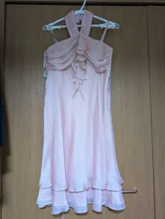 ba・dre　フリル付きピンクパーティードレス　9号