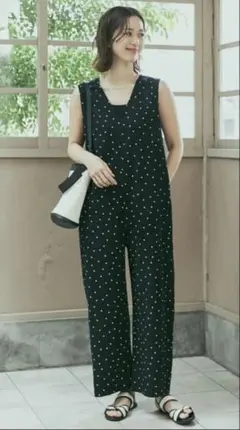 URBAN RESEARCH DOORS　リネンレーヨンドットオールインワンのサムネイル