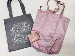 新品 雑誌付録 コールマン スヌーピー3点セット トートバッグ ポーチ