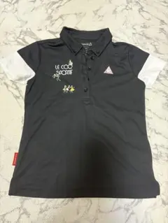 le coq sportif ポロシャツ Mサイズ 黒/白
