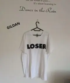 GILDAN ホワイト Tシャツ LOSER SUB POP Lsize