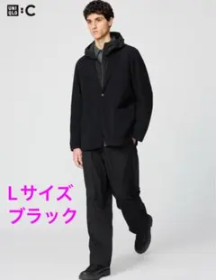 新品未使用 UNIQLO C イージーワイドテーパードパンツ ブラック Lサイズ