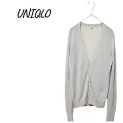 UNIQLO 【M】 長袖Vネックカーディガン 薄手　透け感 オフィスカジュアル