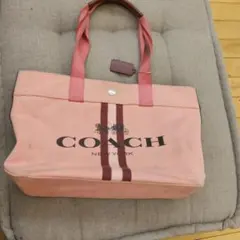 COACH ピンク ナイロントートバッグ 大きめ 大判 - メルカリ