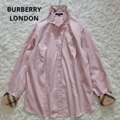 美品✨バーバリーロンドン 長袖シャツ ノバチェック ピンク 大きいサイズ