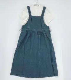 デニムジャンパースカート×ブラウス セットアップ Sサイズ