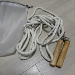 縄跳び 木製ハンドル 収納袋付き