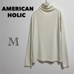 アメリカンホリック リブニット フリル袖 シンプル 長袖