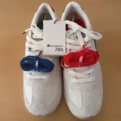 ZARA CHAMPION レザースニーカー 43（27.6cm） - メルカリ