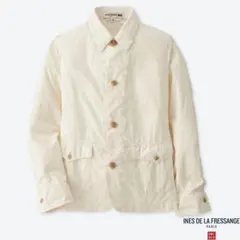 【未使用】ユニクロ×イネス　ナイロンジャケット　XS　ナチュラル　アイボリー