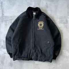 USA製　LIZMARK　ダックジャケット　企業　刺繍　ヘビーアウター　黒　M