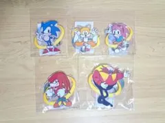 ソニック アクリルストラップ レザー調キーリング サンキューマート
