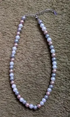 マルチカラー淡水パールネックレス