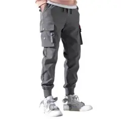 カーゴパンツ ジョガーパンツ ジョブパンツ 足細見え グレー M