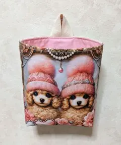 ❣️トイプードル　壁掛け布バスケット　レアパネル　ウォールポケット　ハンドメイド