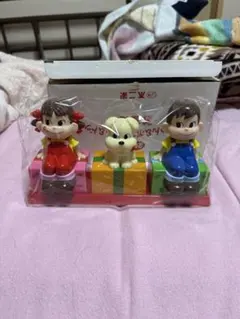レトロ不二家 ペコちゃん ポコちゃん 貯金箱 2点セット - メルカリ