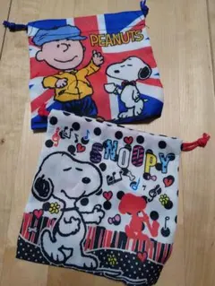 PEANUTS SNOOPY✨ミニ巾着袋 2点セット　スヌーピー　チャーリー