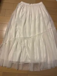 ロングスカート 白