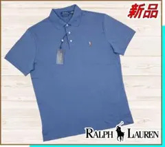 【新品】POLOラルフローレン半袖ポロシャツカットソーライトネイビーUS:M