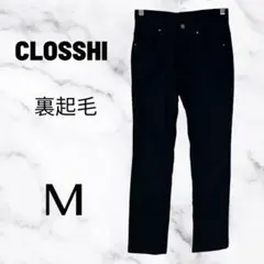 美品✨【CLOSSHI】クイックビューティパンツ　デニム　裏起毛　ストレッチ　黒
