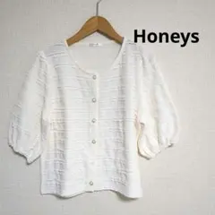 Honeys レースカーディガン ホワイト